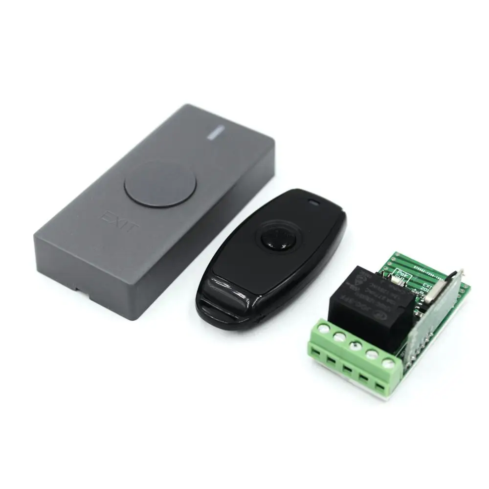 Access Control Wireless Remote Control Kit Exit Button For Remote Open Door Electric Lock Wireless Receiver Transmitter