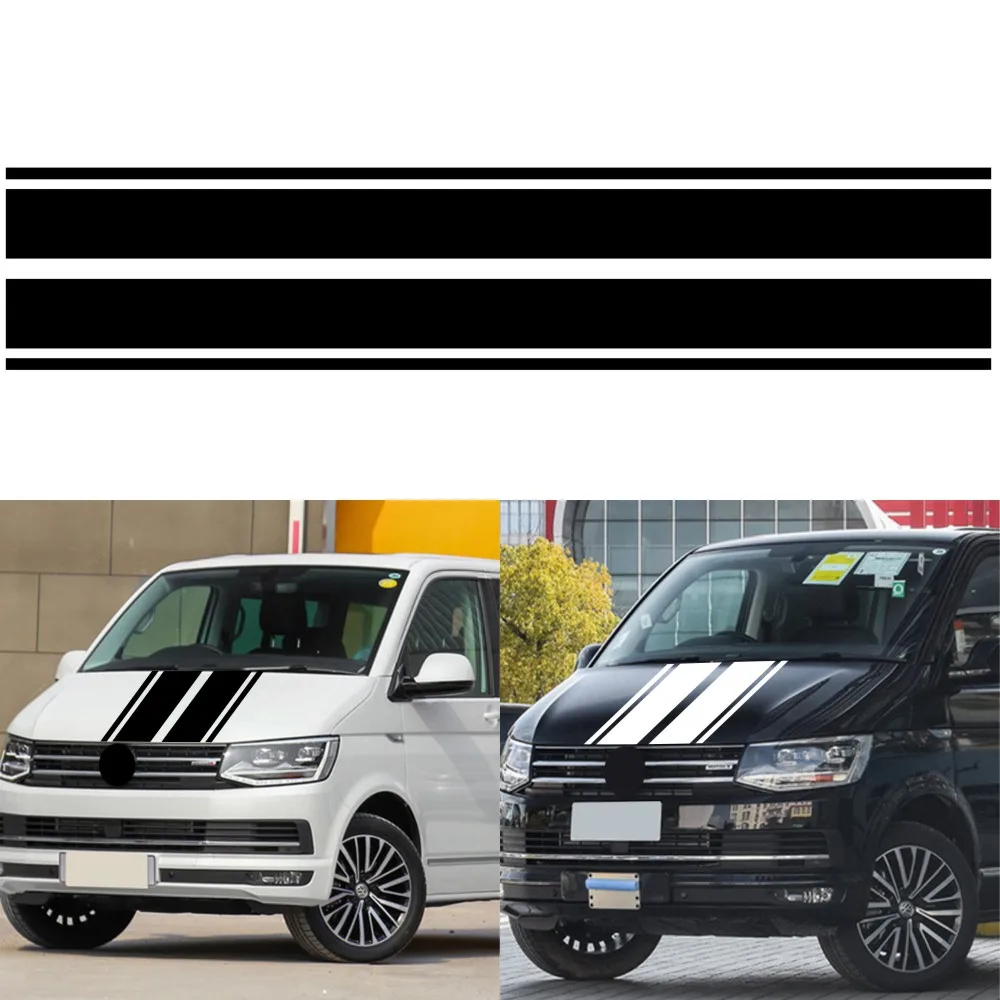 Car Hood DIY Modelling Sports Stickers for VW T5 T6 Camping Auto Fringe Pattern Vinyl Decals Reynolds Transport Decoration