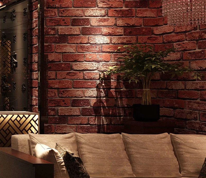 

Waterproof Vintage 3D Stone Effect Wallpaper Roll Modern Rustic Realistic Faux Texture Vinyl PVC Wall Paper Home Decor