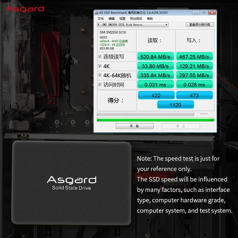 Imagem -06 - Asgard-ssd Sata3 para Laptop e Desktop Disco de Estado Sólido 256gb 512gb 1t 2t Ssd 2.5