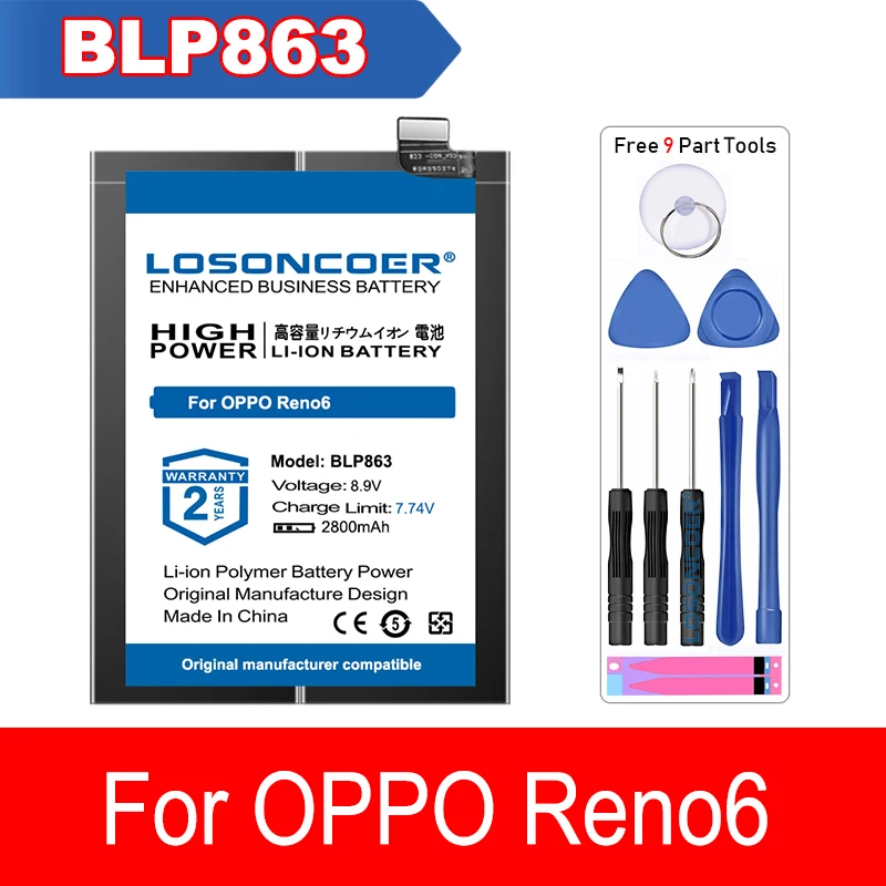 BLP713 BLP727 BLP729 BLP767 BLP769 BLP787 BLP789 BLP803 BLP811 BLP823 BLP825 BLP831 BLP855 BLP863 Battery For OPPO Find X2 Pro