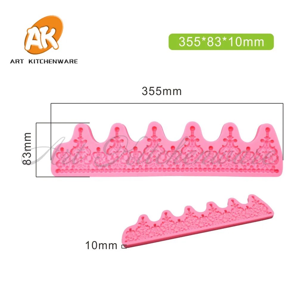 Large Crown Silicone Mold Relief Fondant Impression Flower Mould Cake Decorating Tool Sugarcraft Cake Molds Baking Accessories