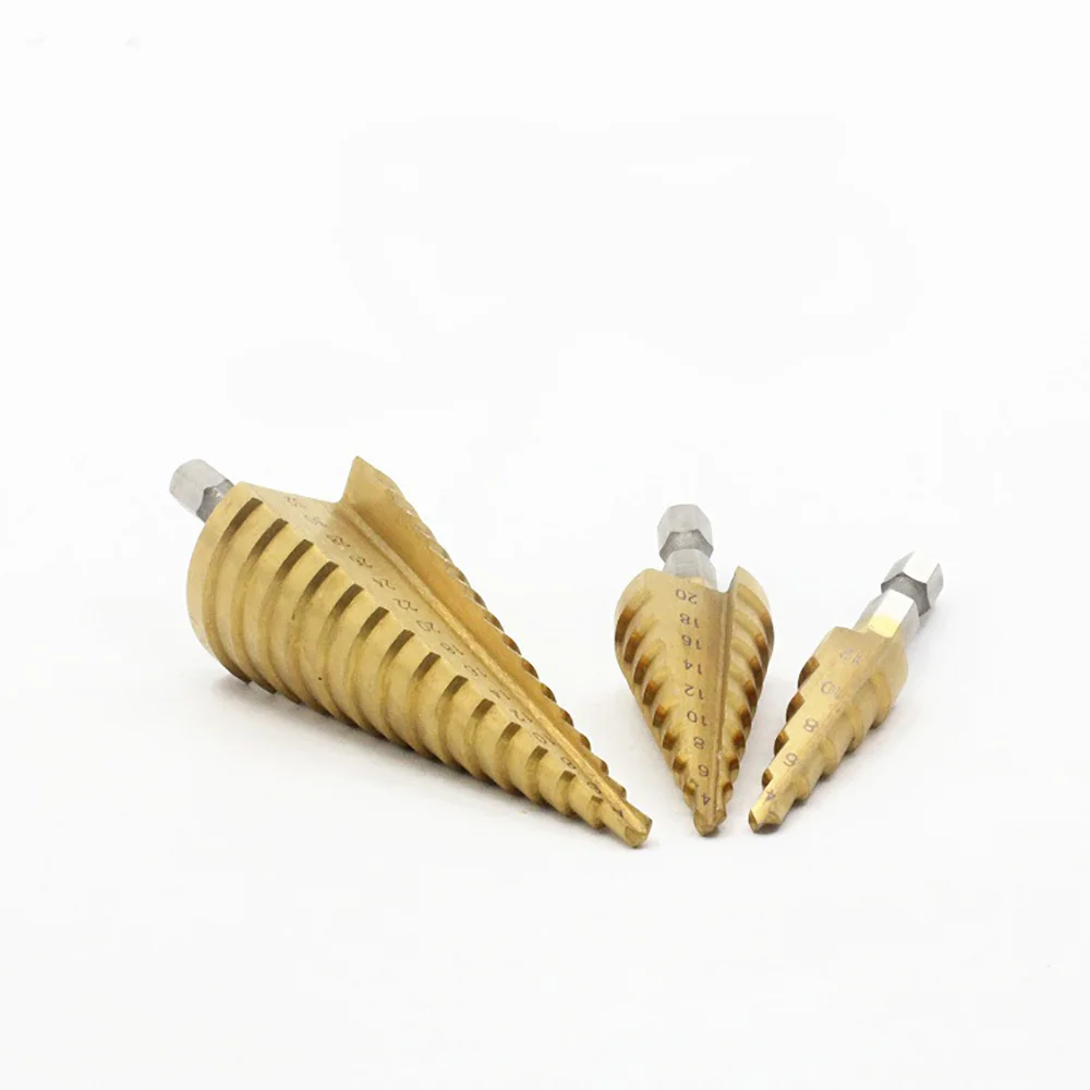 Hss Ladder Boren High Speed Stalen Rechte Groove Titanium Gecoate Metalen Hout Boren Tool 3-12Mm 4-12Mm 4-20Mm 4-32Mm