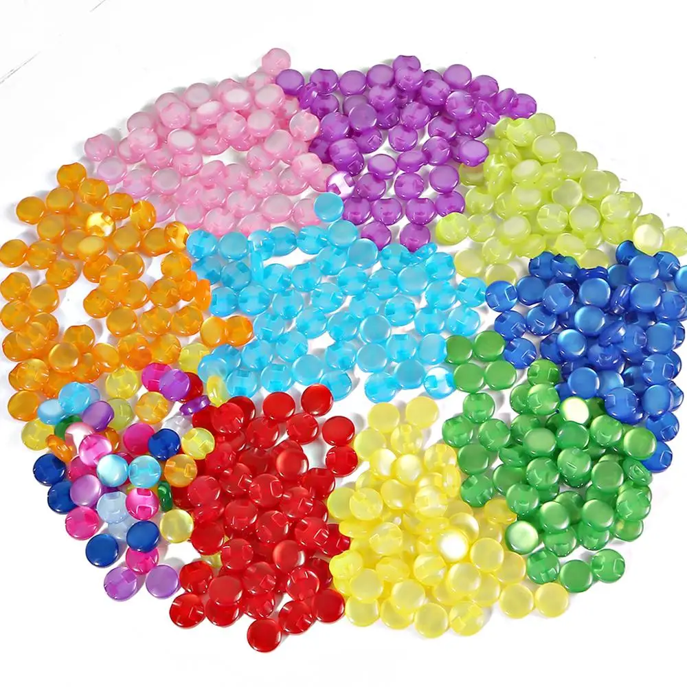 12MM 50pcs/lot Multi Color Cat Eye Resin Shirt Buttons Pearl Garment Sewing Accessories DIY Crafts