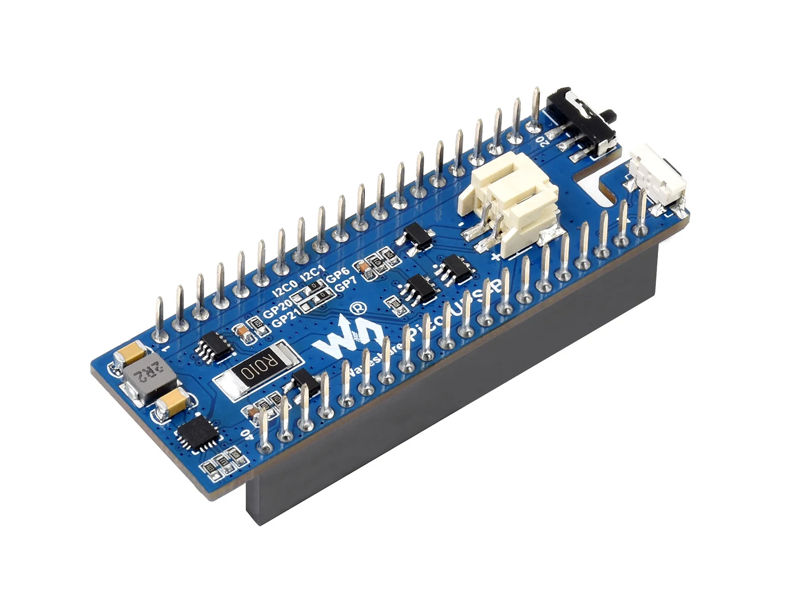 

UPS uninterruptible power supply expansion board,For Raspberry Pi Pico,600mAh,Monitoring Battery Via I2C, Stackable Design