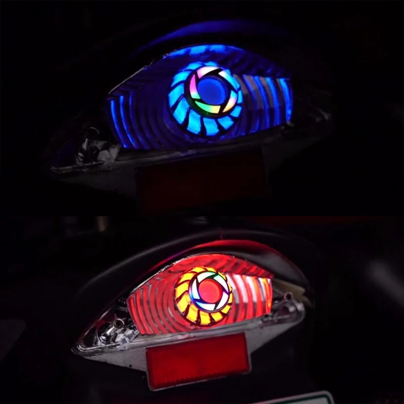 1PC Motorcycle Warning Lamp Angel Eye Motorcycle Headlight 1157 Brake Tail Rear LED Motorbike Light Moto Accessories Universal