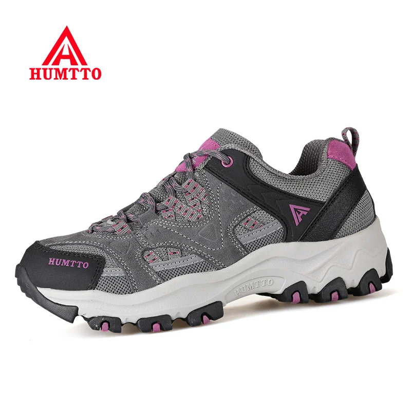 HUMTTO New Outdoor Women\'s Sneakers Hiking Shoes for Women 2021 Sport Climbing Female Shoes Leather Camping Trekking Boots Woman