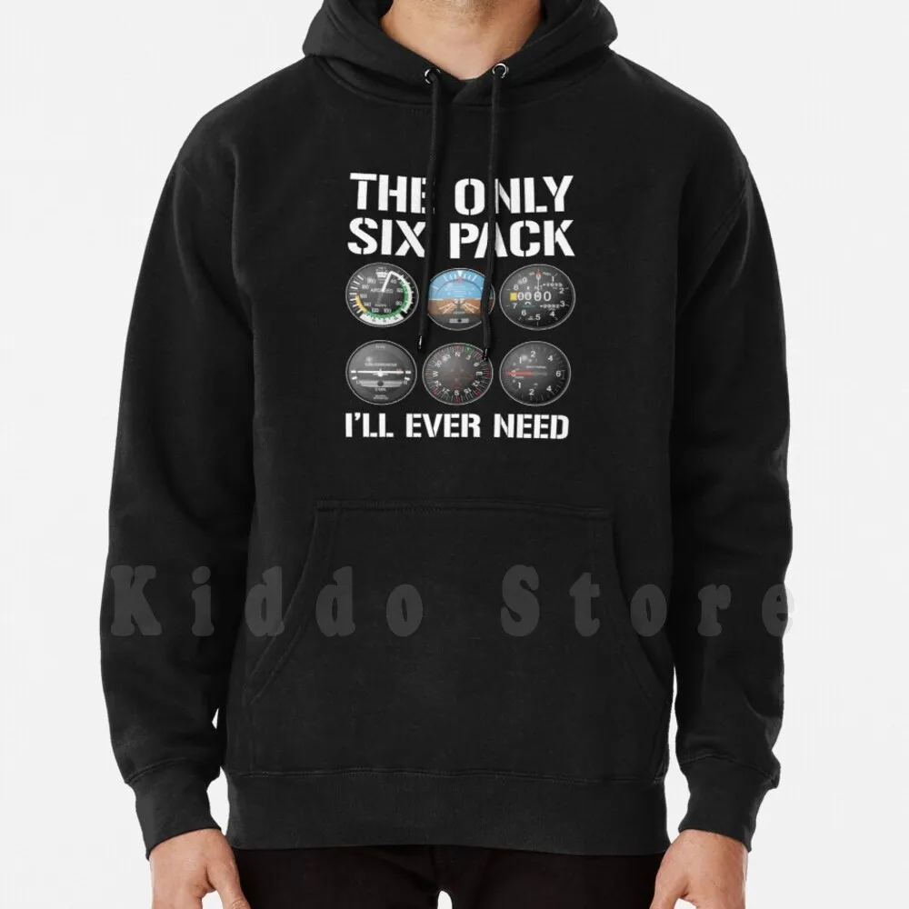 The Only Six Pack I'll Ever Need - Sudaderas con capucha divertidas para piloto, manga larga, piloto, aviador, aviación, profesional