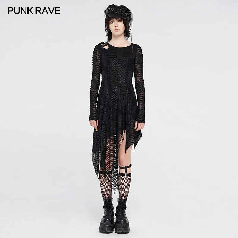 

PUNK RAVE Dark Snalescale Shadow Flower Dress Punk Rave WQ-479LQF