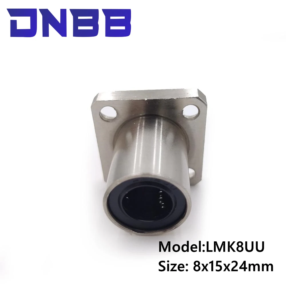 1pc LMK8UU type Nickel plating flange linear bearing for 3D printer linear Rod 8mm LMK LMK8 LMK8UU 8mm shaft