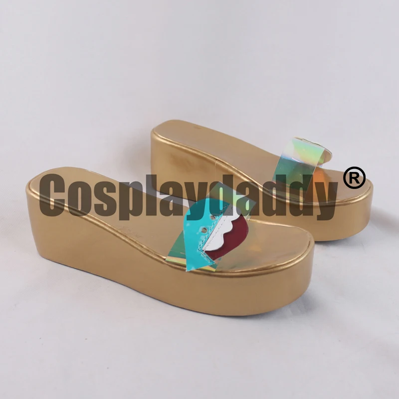 Virtual YouTuber Vtuber Hololive Gauru Gawr Gura Same-chan Cosplay Platform Slide Sandals Shoes S008