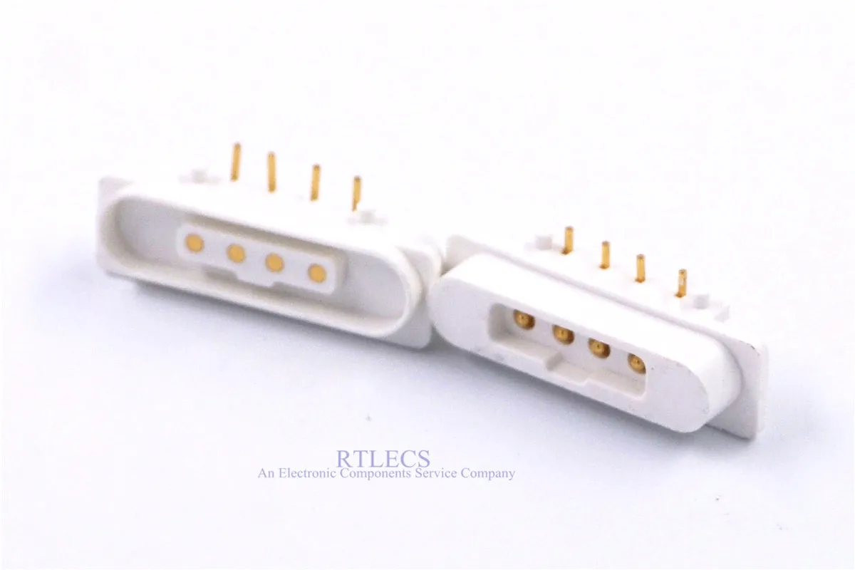 زوج من نوابض بوجو مغناطيسية ، 4 دبابيس ، 2.5 مللي متر ، 2.75 مللي متر ، صف واحد من الذكور والإناث ، زاوية 90 درجة لحام