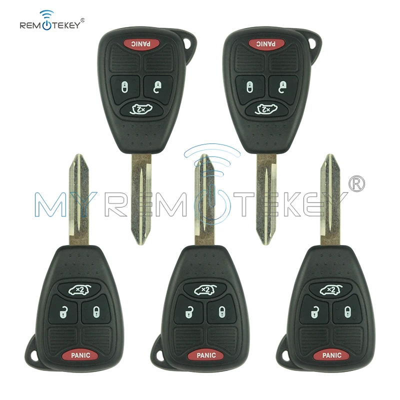 

Remtekey 5Pcs Remote Car Key Head 4 Button Key Shell Case For Chrysler Dodge Jeep FCC OHT692713AA OHT692427AA M3N5WY72XX