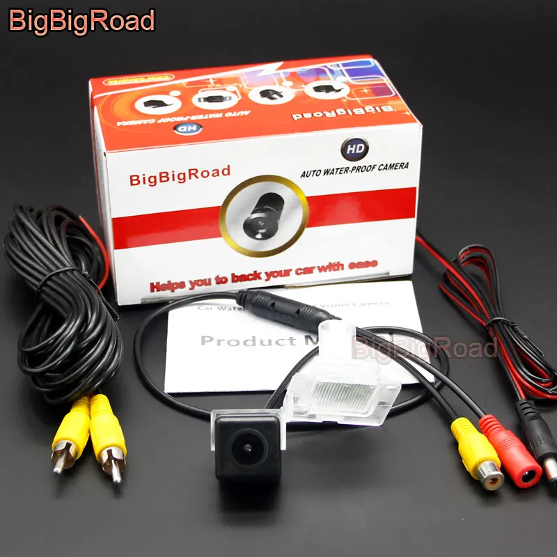 

BigBigRoad для Mercedes Benz AMG C Class C63S Coupe 2017, автомобильная HD камера заднего вида для парковки, CCD, автоматический резервный монитор, водонепроницаемый