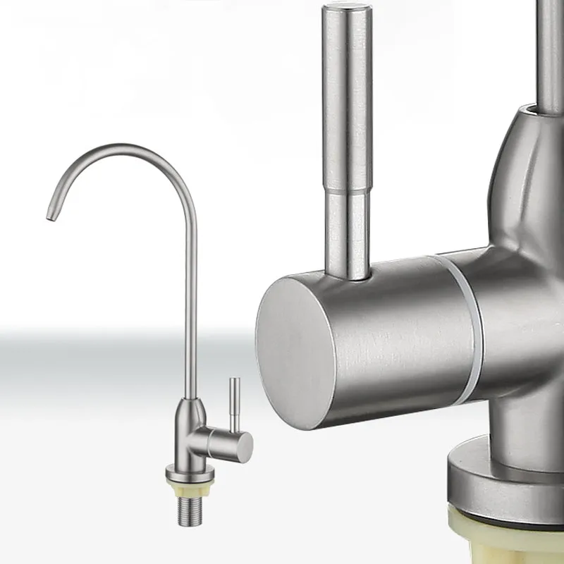 Matte Schwarz Gereinigtes Küche Wasserhahn 360 Grad Rotation Kalten Wasser Deck Montiert Reines Wasser Filter Waschbecken Mischbatterie Waschbecken Wasserhahn