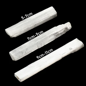 Natural White Selenit Plass Plass, Reik unregelmäßige Mineralarten, Kristallwoche, DIY -Schmuck, Steintellung des Anhängers, 1PC 12 Hauptverkaufsanhänger Selenit - №7