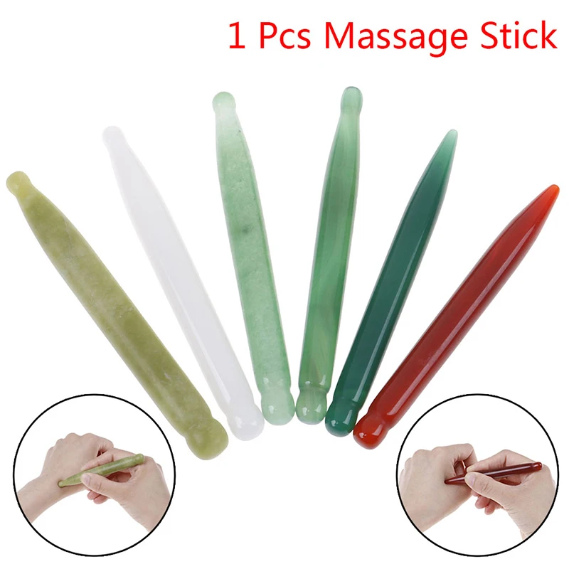 Natural Jade GuaSha Scraping Face Massage Wand For Therapy Stick Point Guasha Faical Massage Treatment Hot