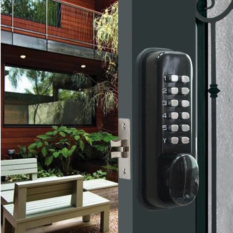 Waterproof Gate Lock Digital Door Lock Keyless Mechanical Home Lock Wooden Door Lock Iron Gate Opener Code