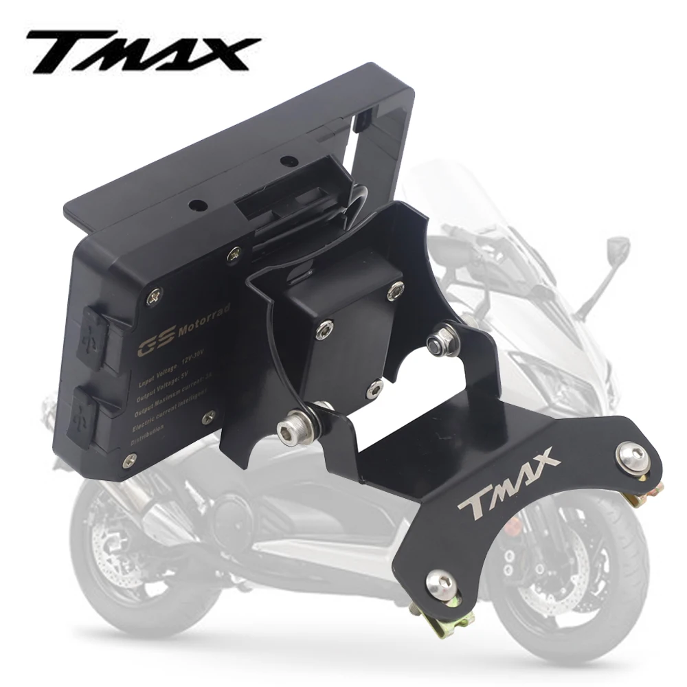 

Motorcycle Front Phone Stand Holder Smartphone Phone GPS Navigaton Plate Bracket For YAMAHA TMAX 530 T-MAX 530 2017-2019