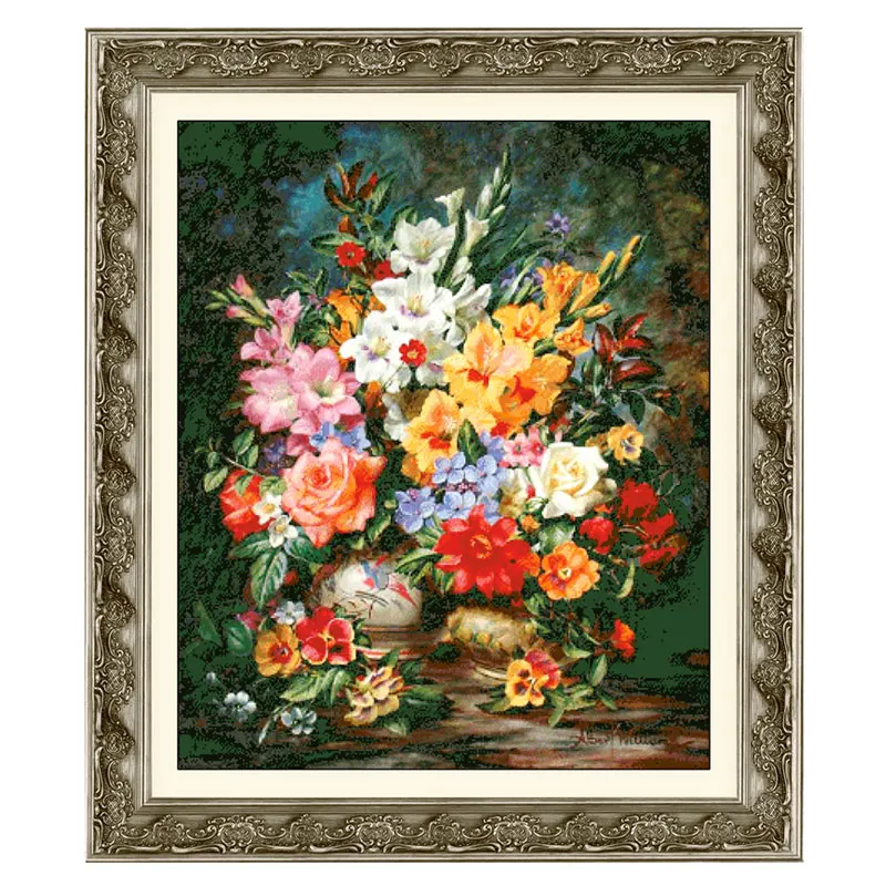 

Fishxx Cross Stitch Kit Williams WL14 Lily European-style Living Room Decoration Precision Printing Home Handmade Embroidery