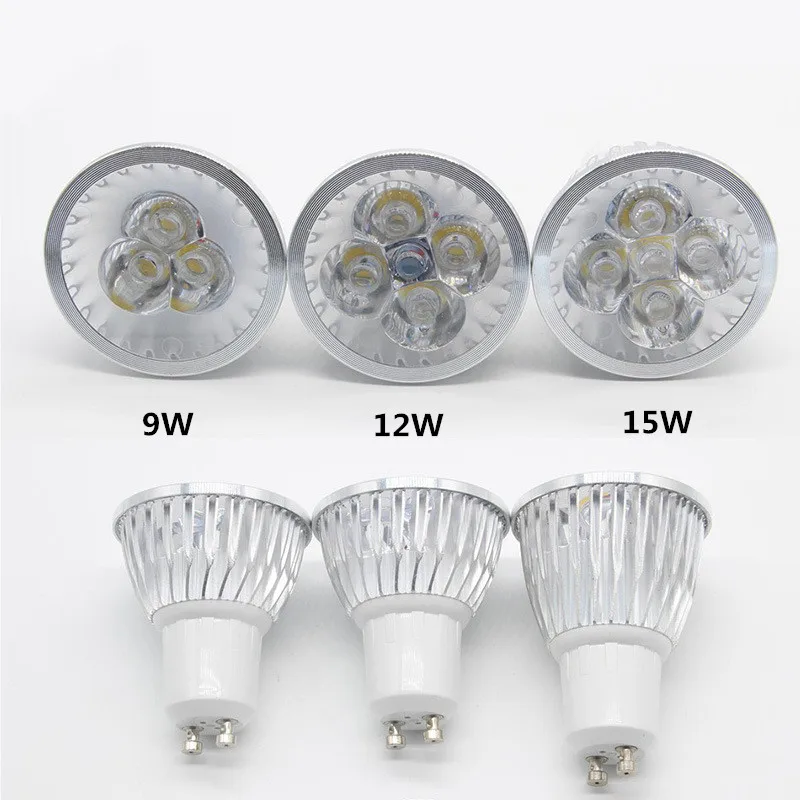 Epistar 15W 12W 9W high brightness GU10 GU5.3 E27 E14 MR16 led lamp led spotlight ceiling 220V led bulb light warm/cool white