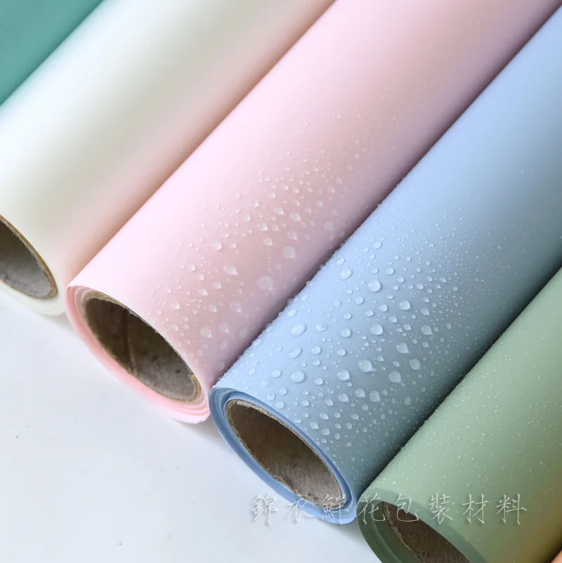 60cm*10 Yards Roll New Color Fog Flowers Wrapping Paper Thick Waterproof Paper Bouquet Gift Packaging Materials Pearl Paper