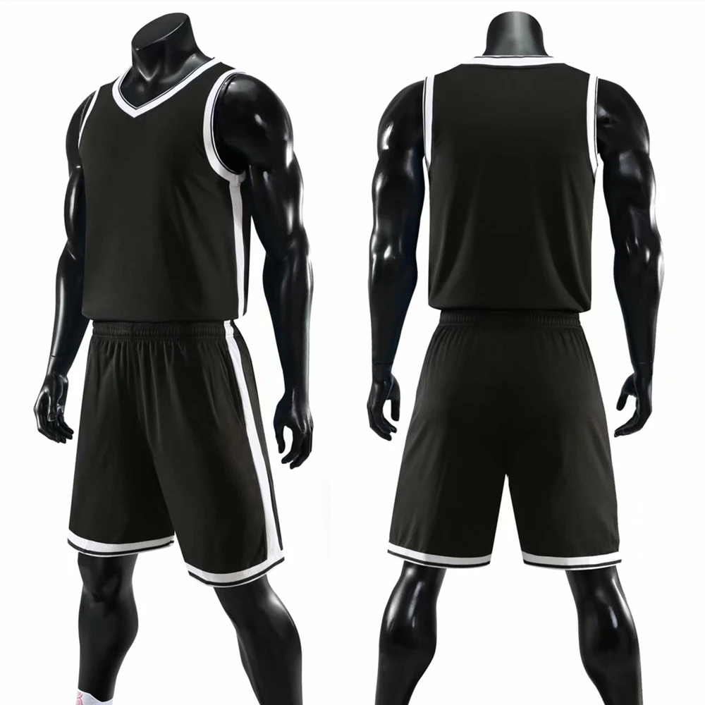 Kids Adult Basketball Jersey Set Child Women & Men Basketball Clothes Shirt Double Pockets Shorts Training Uniform Sports Suit