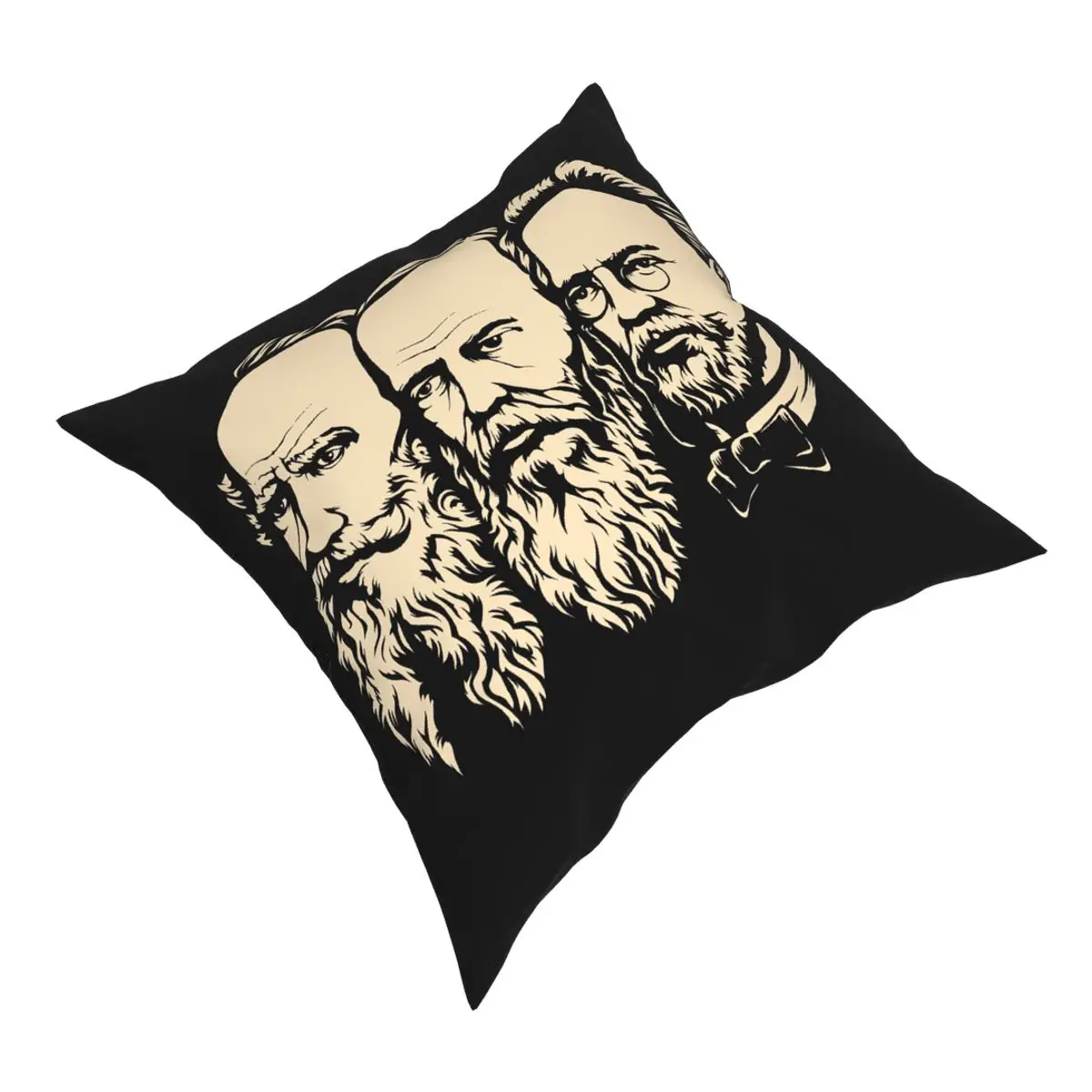 Russian Tolstoy Dostoevsky Chekhov Pillowcover Decoration Communist Cushion Cover Throw Pillow for Living Room Polyester