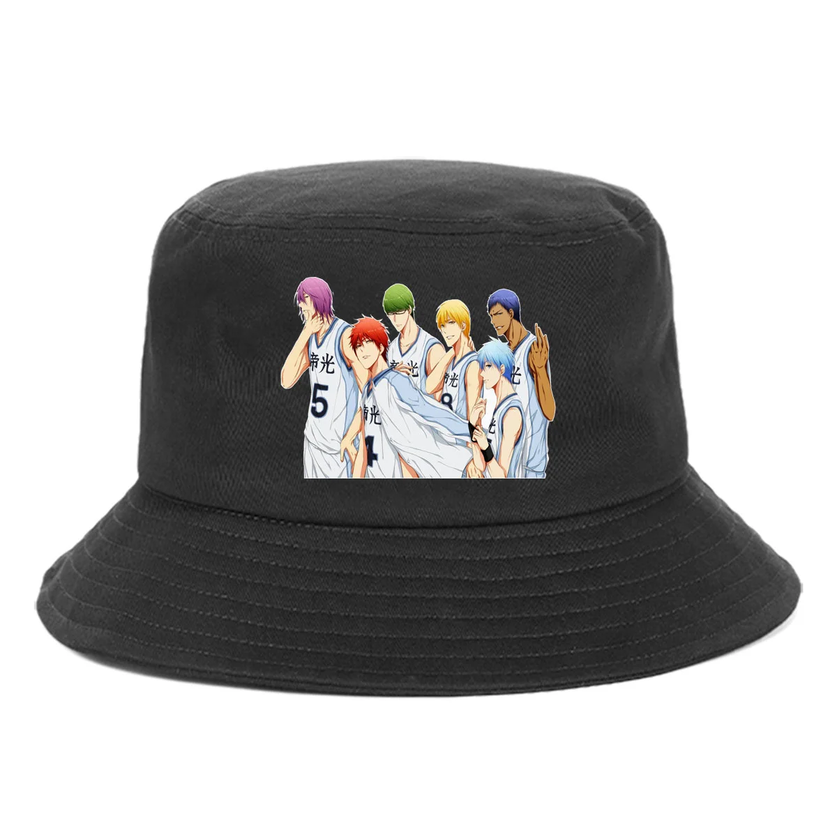 Anime Kuroko's Basketball Bucket Hat teenager Outdoor Summer Hip Hop Caps unisex Streetwear Chapeau Caps Fisherman Caps