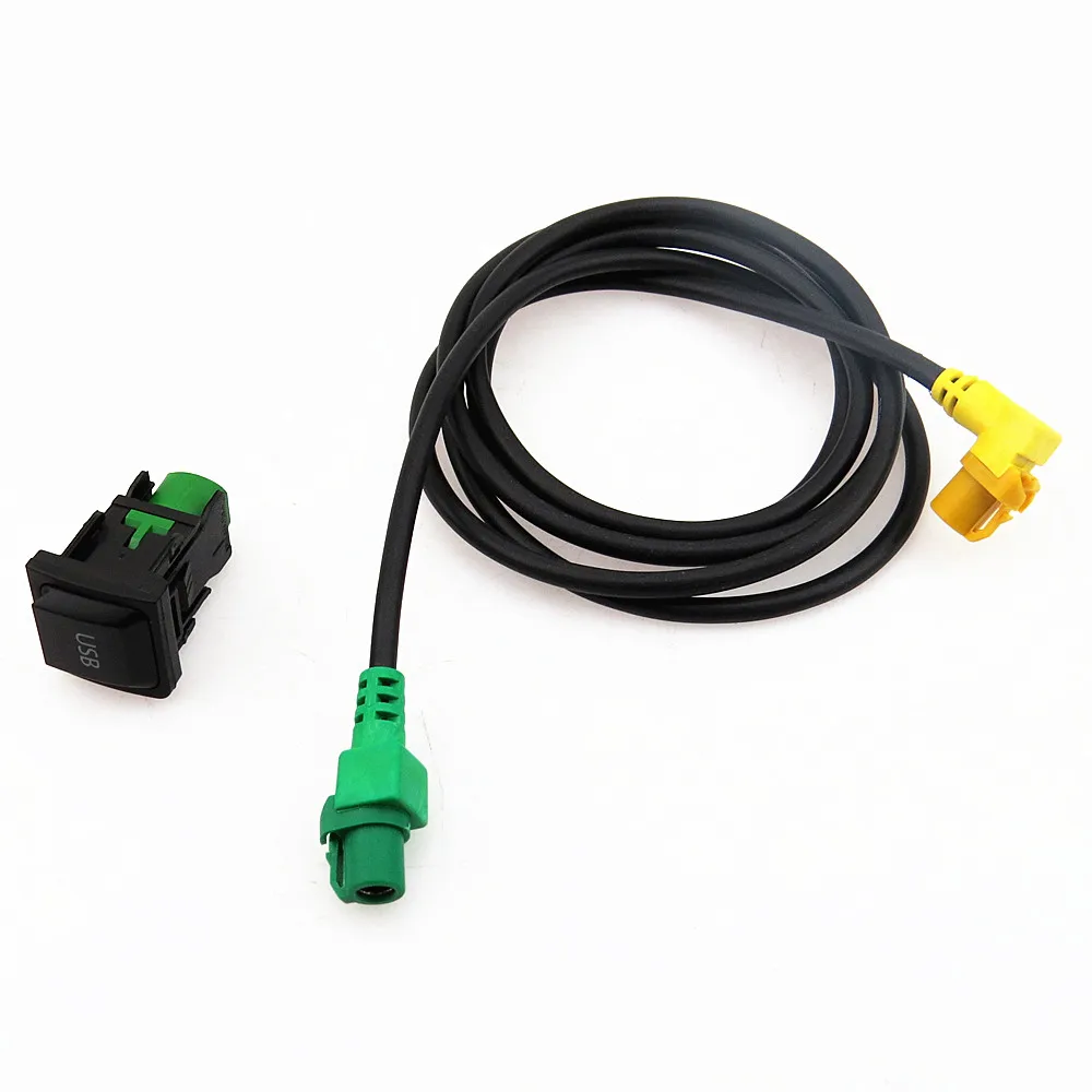 SCJYRXS RCD510 310 315 USB Switch Input Connector Surface Button +Cable Adapter For Golf MK6 Passat B6 Scirocco 5KD035726A