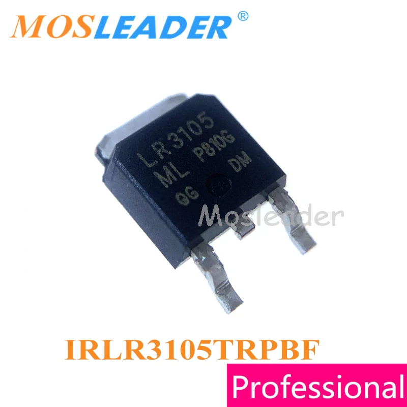 

Mosleader IRLR3105 TO252 100 шт. 1000 шт. IRLR3105TR N-Channel 55В 25A IRLR3105TRPBF DPAK IRLR3105PBF, сделано в Китае, высокое качество