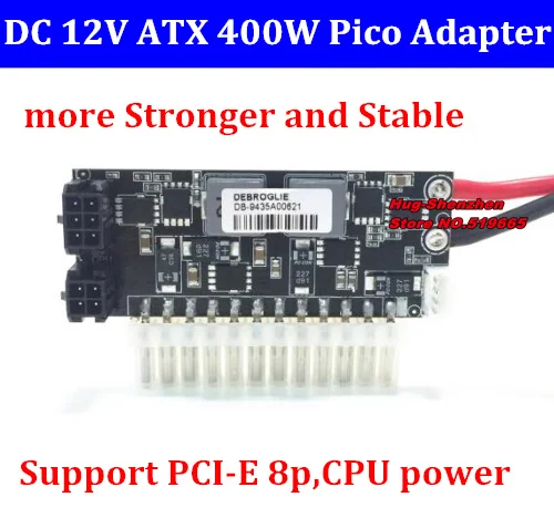 Mocniejszy moduł zasilacza wyjściowego 400 W do PC DC 12 V 24Pin Pico PSU ATX Switch PSU Car Auto Mini ITX z obsługą PCI-E 8P