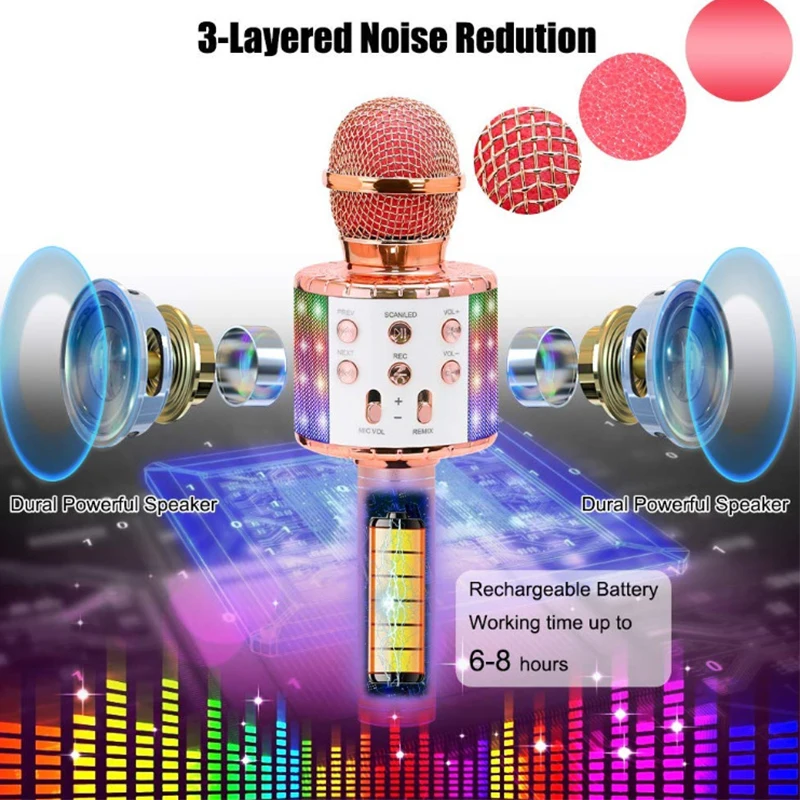 New Fun Toys for 4-15 Year Old Girls, Handheld Karaoke Microphone for Kids Birthday Gifts for 8 9 10 11 Years Old Boys Girl