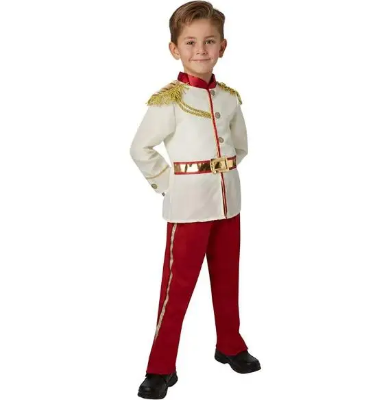 

Handsome Boy Middle Ages Noble Royal Charming Prince Child Kids Carnival Party Halloween Cosplay Costumes