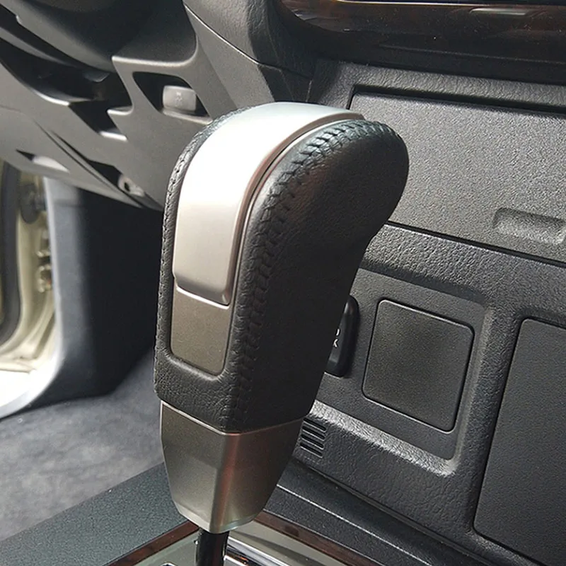 Silver Gear Shift Knob Decorator Cover For Mitsubishi Pajero 2007 2008 2009 2010 2011 2012 2013 2014 2015 2016 2017 2018 2019