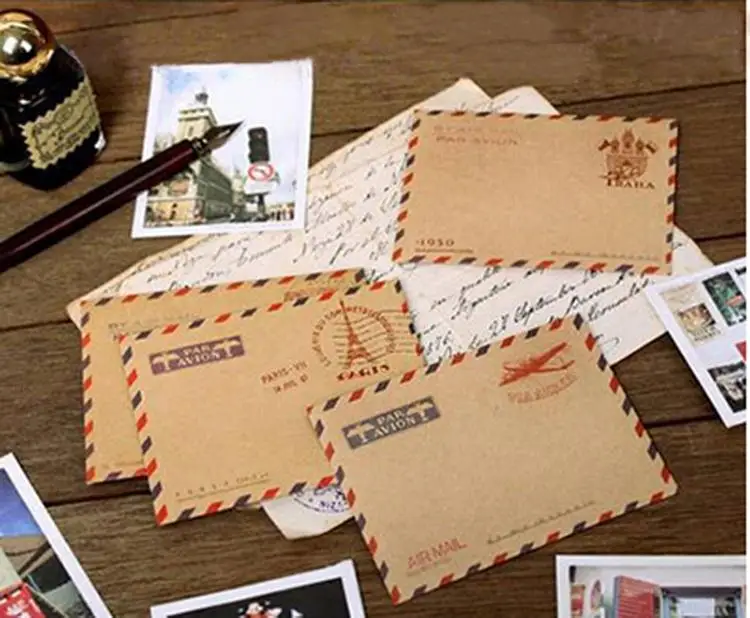 

50 pcs/set Mini Retro Vintage Kraft Paper Envelopes Korean Stationery Gift