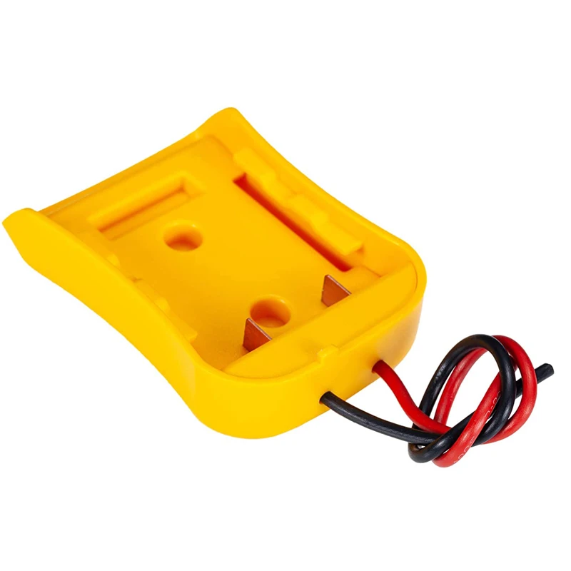 Battery Adapter for 18V 20V MAX Battery Dock Holder Power Mount Connector with 12 Gauge Robotics DIY Power Tools yellow