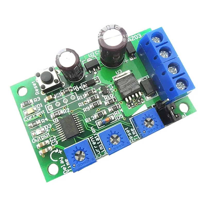 6V12V24V10A DC motor overcurrent protector blocked-rotor overload protector module adjustable current limit switch