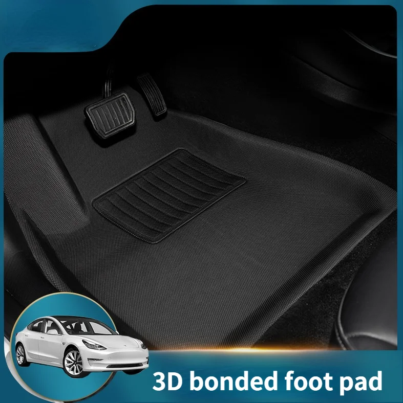 

For Tesla Model 3/Y Car Waterproof Non-slip Floor Mat TPE XPE Modified Car Accessories Fully Surrounded Special Foot Pad