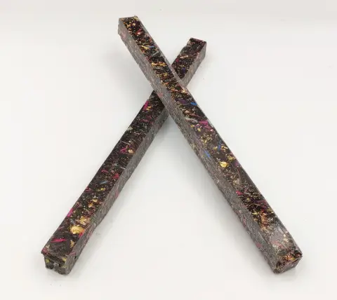 19X20X300MM harts med guldfolie av plastpenna 8 best sales pennblank - №6