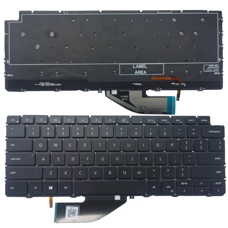 

Laptop English Keybpard for Dell XPS 13 7390 2-in-1 US With Backlight 04J7RW NSK-ET0BC PK132C91A00 4J7RW