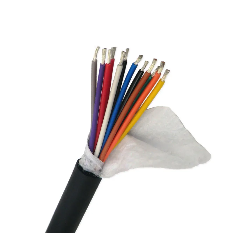 

12 ядерный кабель гибкий контрольный провод 0,14, 0,2, 0.3mm ² 26awg, 24awg, 22awg, луженая медь более мягкая, чем 2464 кабель 5 м