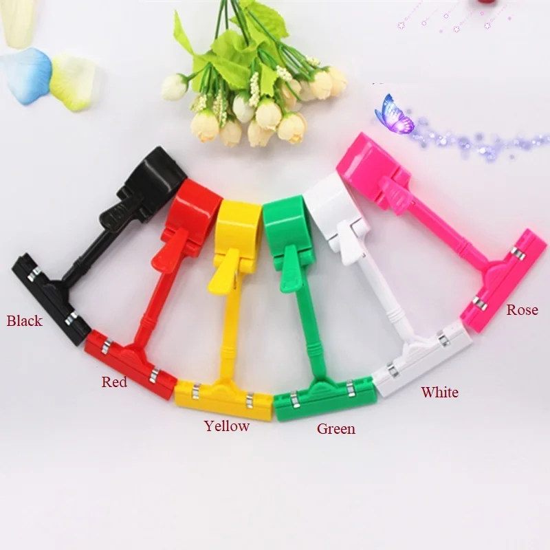 24Pcs Adjustable Rotatable Plastic Clip-on Style Merchandise Sign Display Clip Holder Stand Double Head Thumb Shape