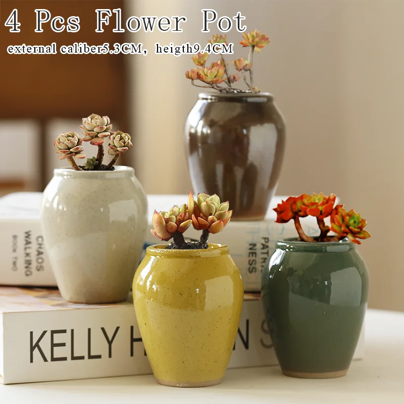 

Succulent Pots Flower and Cactus Pot Heigh Plant Garden Ceramic Planter Pots Outdoor Garden Home