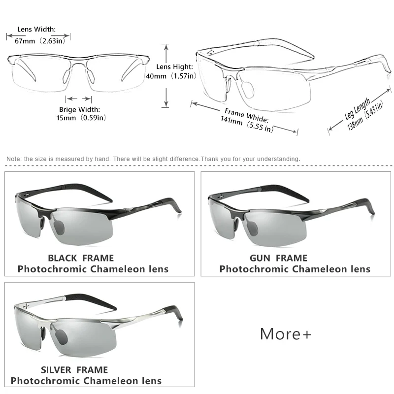 LIOUMO Classic Photochromic Polarized Sunglasses Man All-weather Anti-glare UV400 Driving Glasses Woman oculos de sol feminino