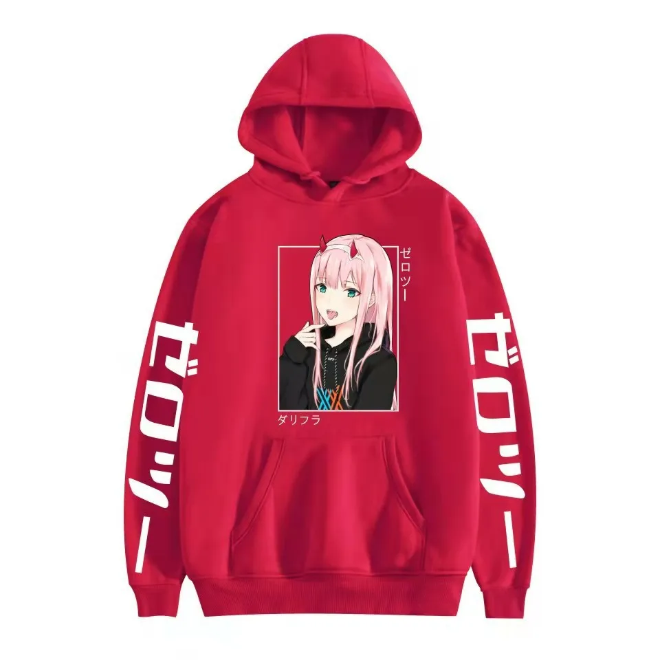 Anime Darling In The Franxx Zero Two Hoodies Harajuku Casual Streetwear Graphic Sweatshirts Unisex Hoodies New