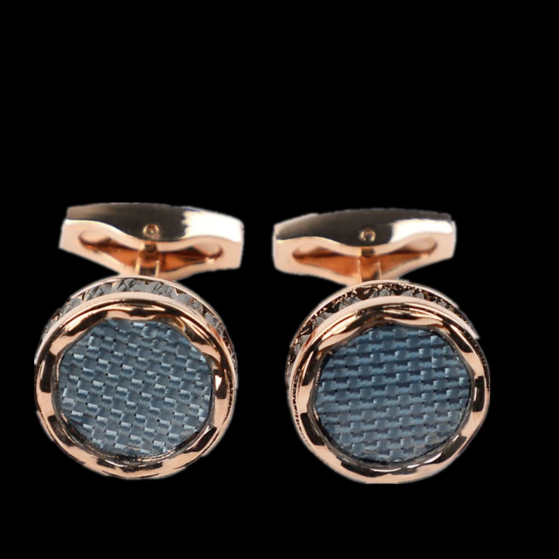 FLEXFIL Luxury shirt cufflinks for men\'s Brand cuff buttons cuff links gemelos High Quality round wedding abotoaduras Jewelry