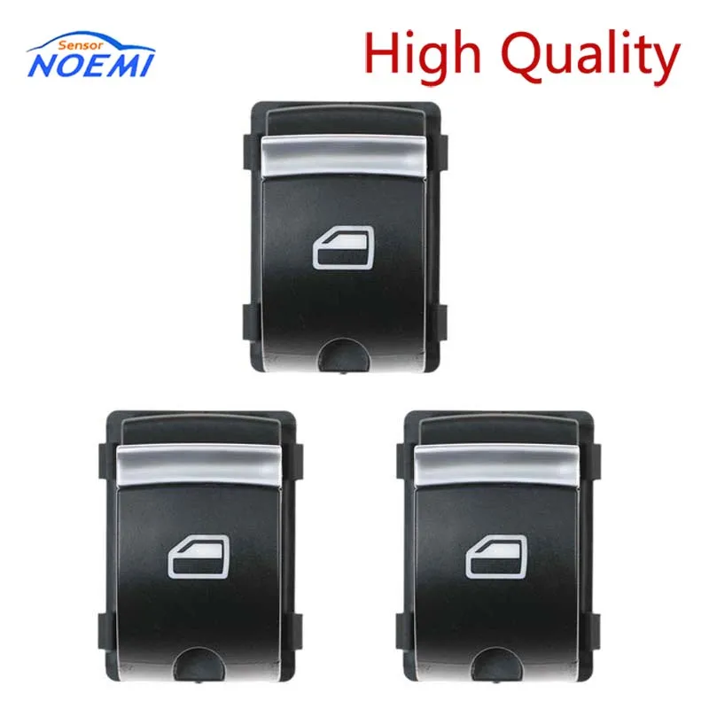 YAOPEI 4F0959855B Chrome Master Window Switch Button For Audi A3 8P1 8PA 2003-2014 and Q7 4L 2006 2007 2014 4F0959851H