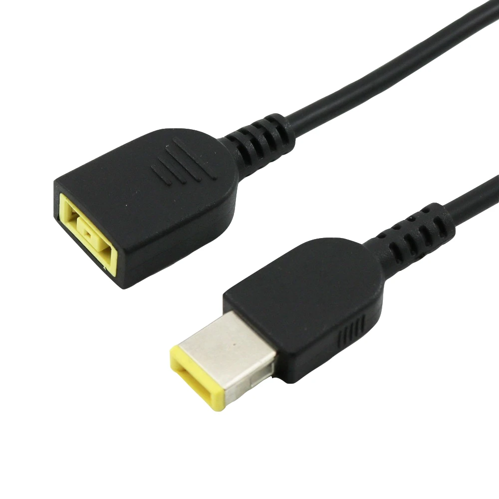 1pc Square DC Power Male to Female Extension Charge Cable for Lenovo ThinkPad Carbon Laptop 15cm