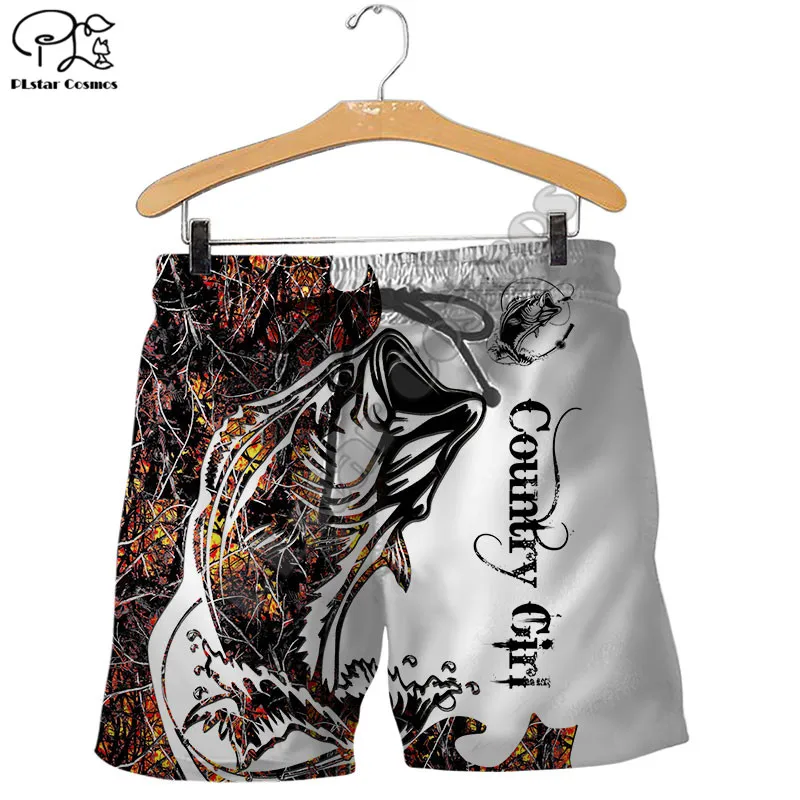 PLstar Cosmos Fishing 3D Printed 2021 New Fashion Men/Women Summer Casual Shorts Beach Short Pants Drop Shipping Style-F37